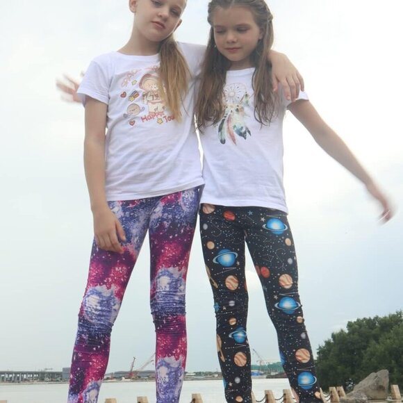 Girls' Leggings Full Length Comfy Pants Trousers 8-9 Years - Picture 3 of 6